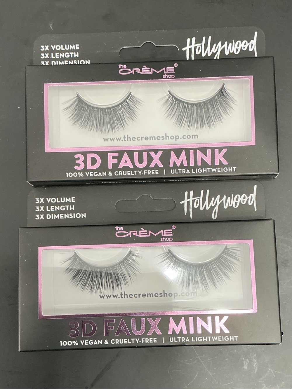 The Crème Shop 3D Faux Mink Lashes in "Hollywood" set of 2